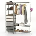 thumbnail image 1 of Gymax Heavy Duty Metal Clothes Rack Freestanding Garment Rack w/ 6 Drawers & Shelves, 1 of 9