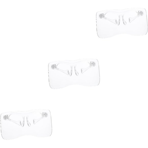 HUGFEGWE 3 Pcs Clear Goggles Eye Goggles over Glasses Face Masks Women Glasses Eye Goggles Medical Clear Glasses Dustproof Goggles for Women Medical Glasses Pe Protection CJB91-118405