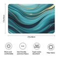 thumbnail image 3 of Teal Marble Gold Wave Pattern Bathroom Rugs Mat,Non Slip Microfiber Bathroom Rug,Rubber Backing,Soft Bathroom Mats for Bathroom Floor,Tub and Shower,17x27in(43x68cm), 3 of 5