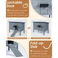 thumbnail image 4 of FURRYFECTION Outdoor-Cat-House-Insulated, Large Wooden Pet House for Multiple Cats with fold-up Stair & Acrylic Side Window, 4 of 5