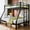 Twin over Full(Black), variant on Netrum Convertible Triple Bunk Beds,Twin over Twin over Twin Bunk Bed with Ladder & Guardrail,Heavy Duty Metal 3 Bed Bunk Bed Frame for Teens & Adults Bedroom,Dorm,No Box Spring,Black