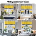 thumbnail image 6 of Yellow Grey Abstract Swag Curtain Valance for Windows, Lines Geometric Window Treatments Short Swag Topper for Kitchen Windows Bathroom Bedroom, 36"x63", 6 of 8