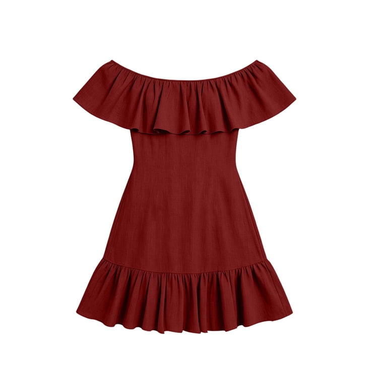 off shoulder dresses casual R.Vivimos Off-Shoulder for Women Summer Puff Sleeve Empire Waist Ruffle A-Line Flowy Midi Dress with Belt (Small, Babyblue) : Clothing, Shoes & Jewelry tank tops Ankola Women's Summer Off Shoulder