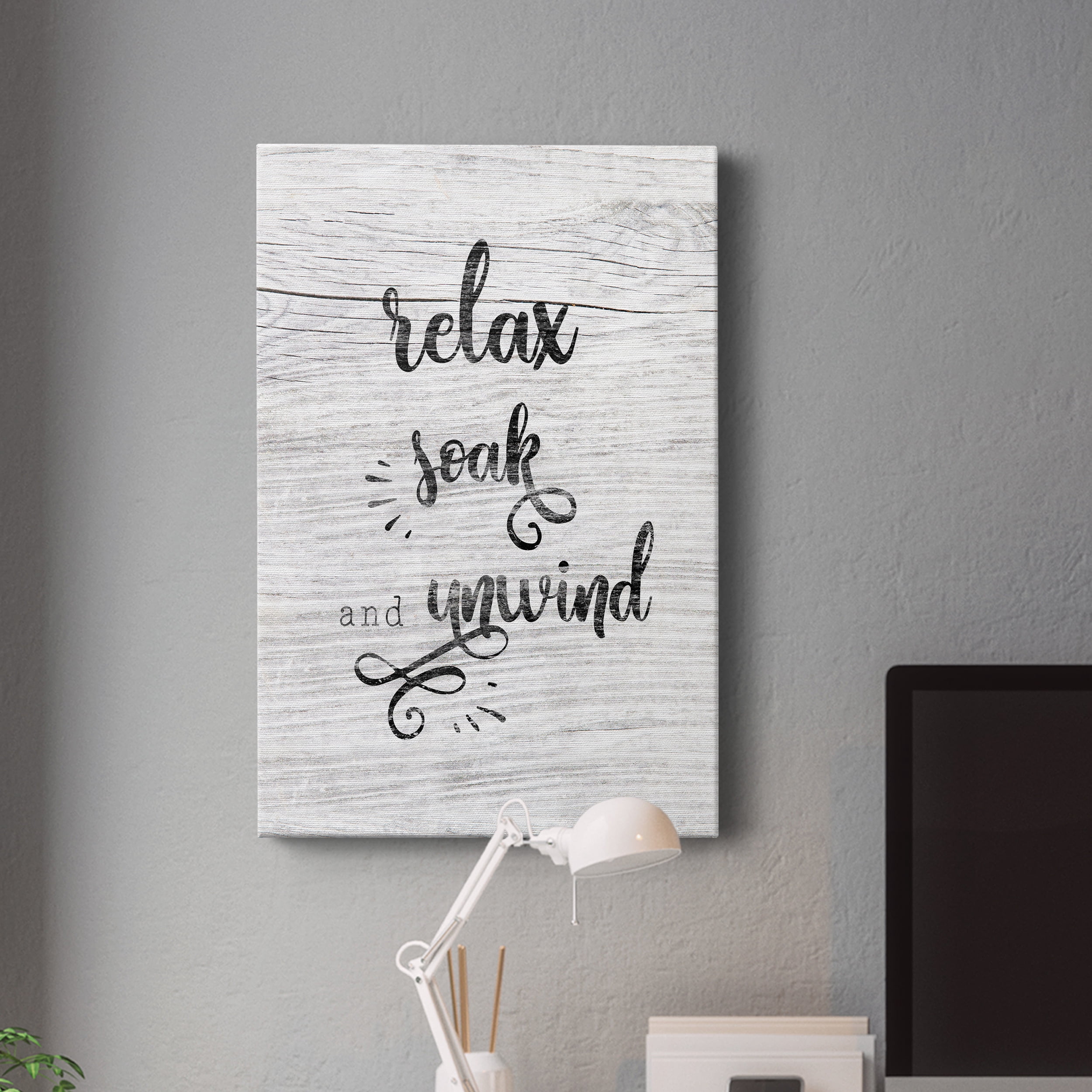 Relax Soak Unwind Premium Gallery Wrapped Canvas - Ready to Hang - 24 x 36