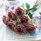 thumbnail image 1 of 7 Head Rose Simulation Flowers European-style Antique Burnt Edges Rose Living Room Table Decoration Wedding Bouquet, 1 of 7