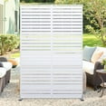 thumbnail image 2 of BeesClover Metal Privacy Screen Outdoor 72" H x 47" W, Freestanding Decorative Privacy Screen for Patio Lawn Garden Balcony, Rust-Resistant Decorative Fence Panel, 2 of 6