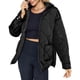 thumbnail image 3 of Chaqueta Acolchada para Mujer, con Capucha, Larga, Cremallera, Abrigo de Invierno, Chaquetas Cálidas con Bolsillos Negro XL, 3 of 8