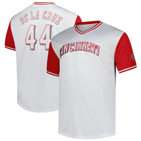 Men's-Profile Elly De La Cruz White Cincinnati Reds Big & Tall Name & Number Jersey