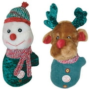 Holiday Character Plush Mitten Dog Toys - for Medium to Large Dogs