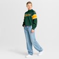 thumbnail image 3 of Women's Fanatics Green Green Bay Packers Oversized Hometown Toss Sweep Mock Neck Pullover, 3 of 5