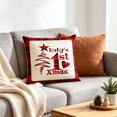thumbnail image 6 of PiGOGI Christmas theme Pillow Covers Festive Throw Pillow Cases Xmas Decorative Cushion Covers Soft Washable for Sofa Bedroom Polyester, 6 of 7