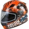 GMAX GM-49Y Beast Youth Snow Helmet w/Dual Pane Shield Orange/Blue/Gray LG