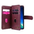 thumbnail image 6 of Compatible with iPhone 13 Pro Max Case Wallet with Card Holder[10 Card Slots] Kickstand [RFID Blocking] Magnetic PU Leather Phone Case Flip Kickstand Folio TPU Shockproof Case,Winered, 6 of 8