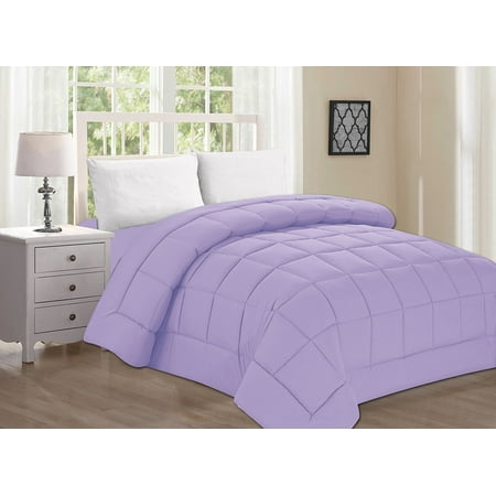 Lilac Comforters Elegant Comfort Ultra Plush Down Alternative Double-Filled Comforter %100 HypoAllergenic, Twin/Twin XL , Lilac ()