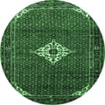 thumbnail image 1 of Ahgly Company Indoor Round Persian Emerald Green Traditional Area Rugs, 3' Round, 1 of 4