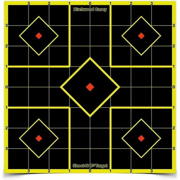 Birchwood Casey Shoot-N-C Sight-In Targets, 8 Square, 6ct