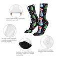 thumbnail image 3 of Bingfone Compression Socks for Women and Men Long Socks for Running Athletic Cycling Nurse- Disco Mirror Ball Snowman, 3 of 6