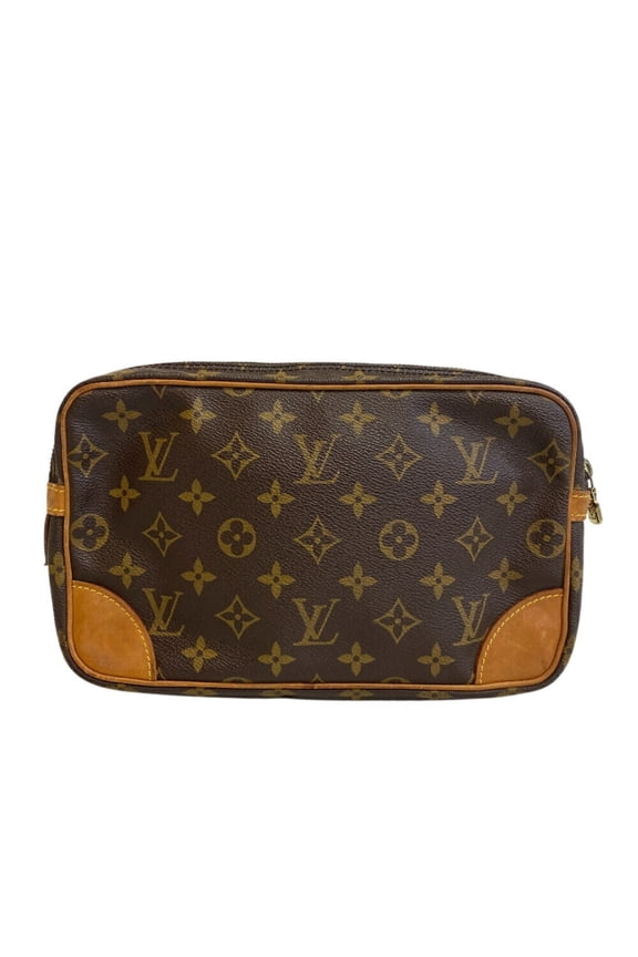 Pre-Owned LOUIS VUITTON M51827 Marly Dragonne Second Monogram Clutch Bag, Brown,... (Fair)