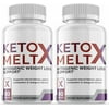 (2 Pack) Keto Melt X - Supplement for Weight Loss - Energy & Focus Boosting Dietary Supplements for Weight Management & Metabolism - Advanced Fat Burn Raspberry Ketones Pills - 120 Capsules