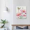 thumbnail image 4 of COMIO  Flower Canvas Wall Art Colorful Floral Picture for Bedroom Watercolor Pink Wildflower Canvas Decor, Nature Scenery with Butterfly Print Room Decor, 4 of 5