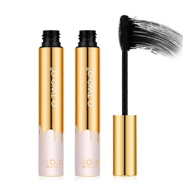 O.TWO.O 3D Mascara Waterproof Extra Volume Long-lasting Hyper-Curl Alargamiento de pestañas Pestañas que no se manchan Máscara de pestañas negra 2 piezas