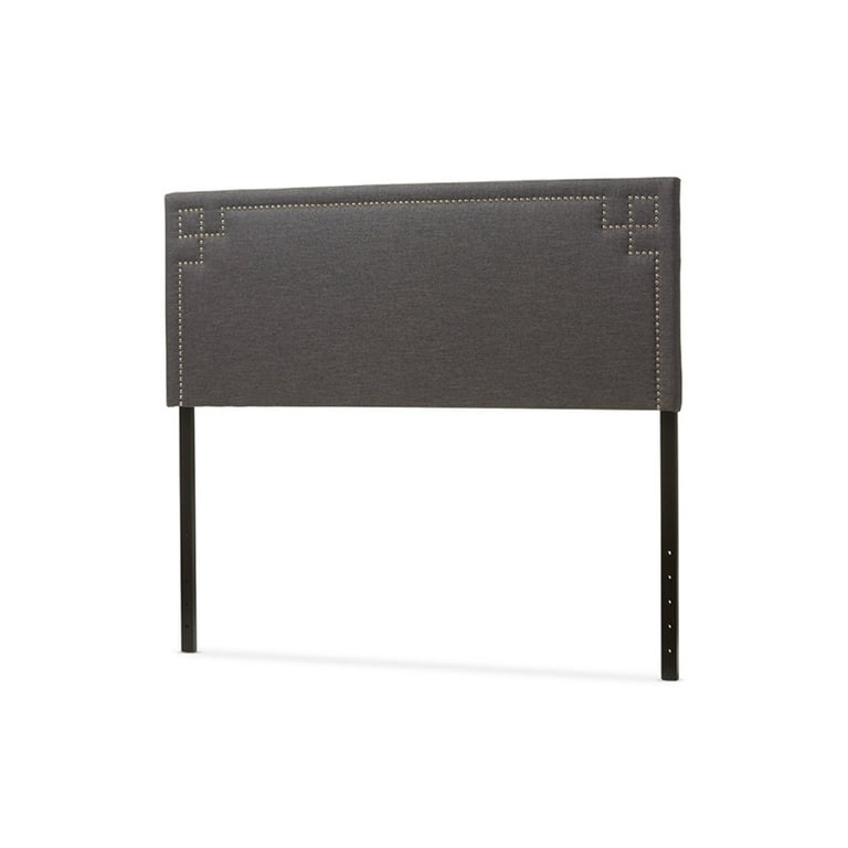 Baxton Studio Geneva Modern and Contemporary Dark Grey Fabric Upholstered Queen Size Headboard Baxton Studio Geneva Modern and Contemporary Dark Grey Fabric Upholstered Queen Size Headboard