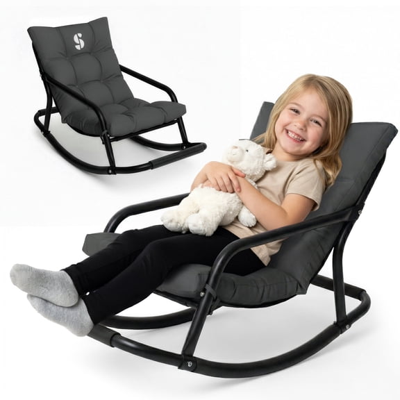 Special Supplies Sensory Rocking Chair for Kids - Comfortable Kids Rocker- Versatile Floor Chair with Soft Fabric and Stability for Playroom, Bedroom, or Nursery (Ages 3 ) - Boucle