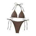 thumbnail image 4 of Bikini para mujer Traje de baño de traje de baño para actividades acuáticas de clubes Spas de vacaciones Café, 4 of 9