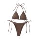 thumbnail image 4 of Bikini set femenino ropa de playa para spas de vacaciones piscina de natación actividades de agua de playa Café, 4 of 8