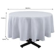 thumbnail image 4 of Home Details Chic & Rustic 70" Round Polyester Tablecloth in White, 4 of 6