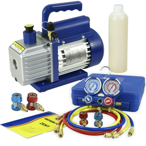 Zeny 3.5CFM SingleStage Rotary Vane Vacuum Pump for HVAC/Auto AC