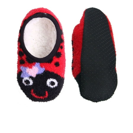 

Kid/Youth Warm Microfiber Travel Animal Cozy Fuzzy Slippers Non-Slip Lined Socks/Shoes