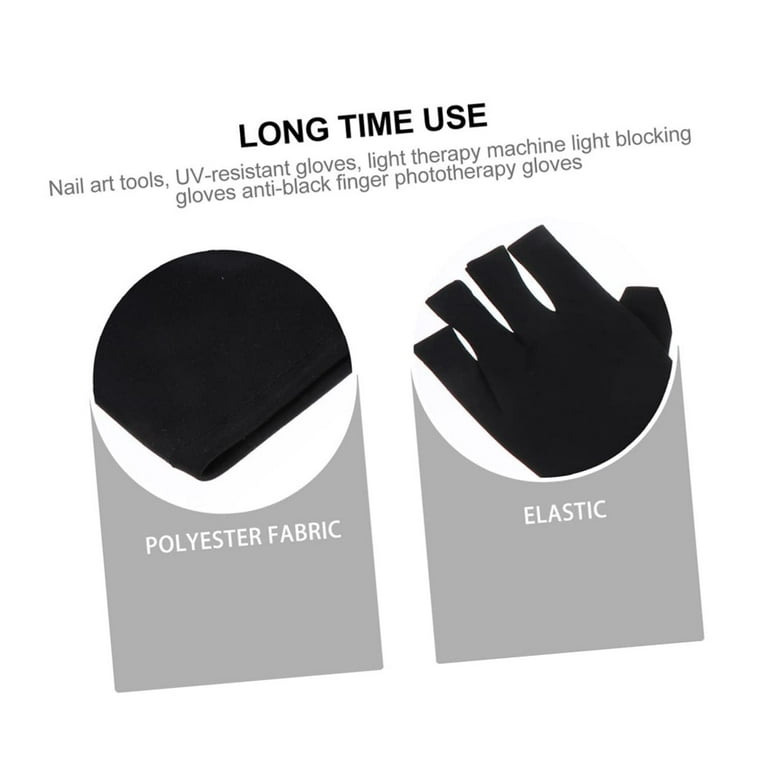 Manicure UV Gloves 4 Pairs Nail Gloves Guantes Para El Sol De Mujer LED  Gloves UV Gloves Half Finger Gloves Fingerless UV Gloves Gel Gloves for  Gloves for Nails 