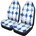 thumbnail image 1 of ABPHQTO Juego de 2 fundas para asientos de coche Blue Tie Dye Universal Auto Asientos delanteros Protector para coche, SUV sedán, camión, 1 of 4