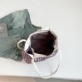 thumbnail image 3 of Bolsa de bolsas de la escuela linda con bolso de hombro con cremallera para mujeres niñas (a cuadros), 3 of 9