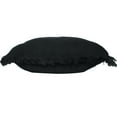 thumbnail image 4 of LR Home Bennett Set of 2 Fringed 20" x 20" Jet Black Cotton Adult Decorative Throw Pillows, 4 of 8