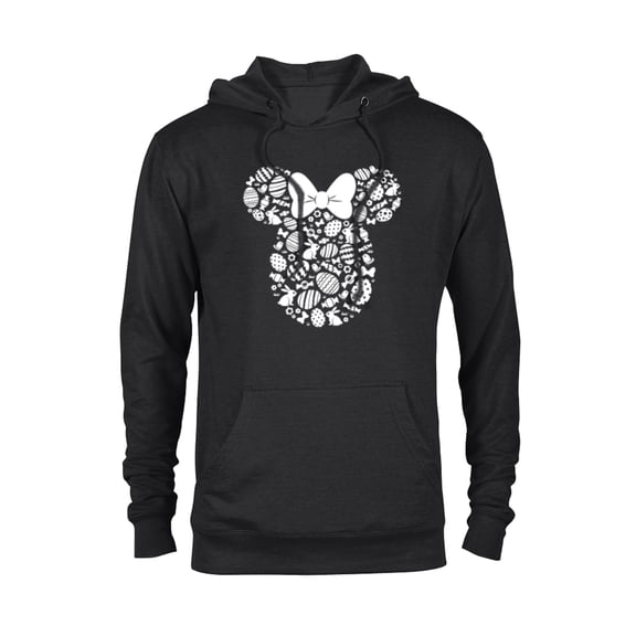 Disney Minnie Mouse Icon White Bunnies Easter - Pullover Hoodie for Adults - Customized-Black
