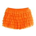 thumbnail image 5 of Women Sexy Ruffle Shorts With Bow Soild Color Party Shorts Short Skirt Low Waist Layered Shorts, 5 of 7