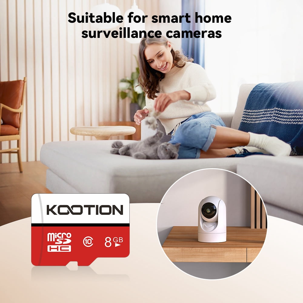 KOOTION 8GB SD Card 5 Pack with SD Adapter microSDHC Memory Card UHS-I C10 Micro SD Card Full HD High Speed TF Card
