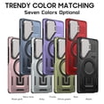 thumbnail image 7 of ELEHOLD Magnetic Case for Samsung Galaxy S23 FE, Military Grade Shockproof Rugged Case Built-in Metal Camera Cover with Stand,Black, 7 of 7