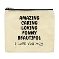thumbnail image 2 of ThisWear First Time Mom Gift Amazing Caring Loving Funny Beautiful I Love You Mom 2-Pack Cosmetic Accessory Bags, 2 of 4