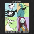 thumbnail image 2 of Men's The Nightmare Before Christmas Group Character Portraits Graphic Tee Black Small, 2 of 5