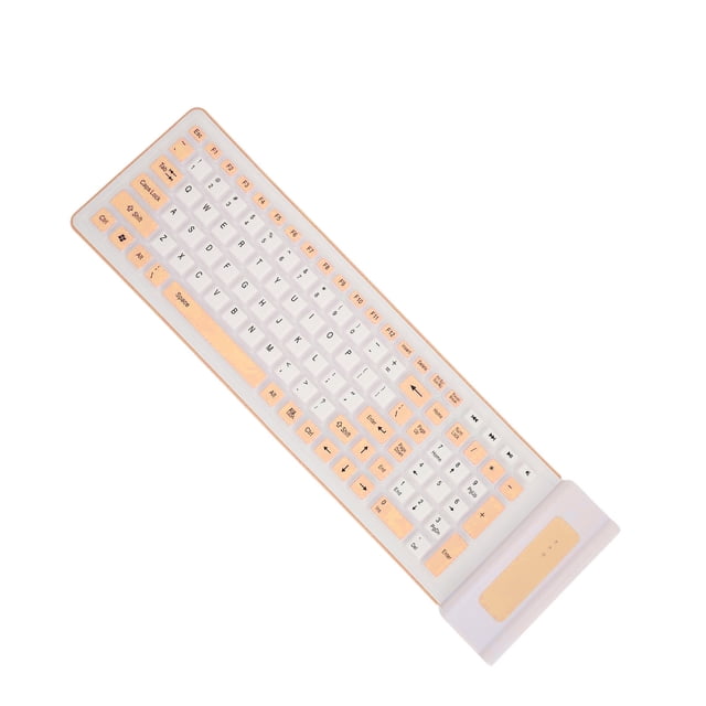 Foldable Silicone Keyboard, Rollup Keyboard With Touchpad, IP68 Waterproof, Rugged Silicone, Long Lasting, Portable, Silent, Dustproof And Silent For PC