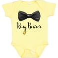 thumbnail image 3 of Inktastic Ring Bearer Black Bow Tie and Gold Wedding Ring Boys Baby Bodysuit, 3 of 5