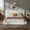 Off-White, variant on Vanress Queen Size Floating Bed Frame with Square Tufted Upholstered Headboard & Anti-Collision Padded Frame, Modern Metal Platform Bed, No Box Spring Needed, Easy to Assemble, Off-White