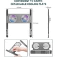 thumbnail image 5 of Laptop Cooling Pad Laptop Cooler Laptop External Fan Laptop Cooling Stand with Fan Computer Cooling Fan for Gaming Laptop MacBook Air Pro 9-17”Notebook Aluminum, 5 of 5