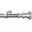 Pewter, variant on Urbanest Adjustable Single Curtain Rod Set Tavo Finials – 1 - Inch Diameter, With Cottage Rod, 28–48 Inches