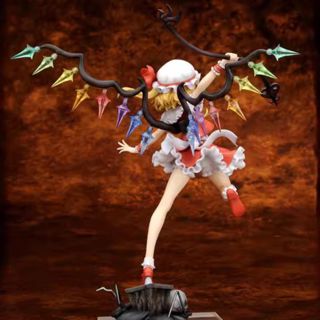New Touhou Project Flandre Scarlet (combat Ver) Character Anime Model Statue Action Figures Desktop Ornament Popular Decorations Fan Souvenirs Creative Gift Collectable
