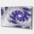 thumbnail image 2 of Art Numérique Fleur Fractale Gris Bleu - Impression sur Toile Florale, 2 of 3