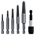 thumbnail image 1 of Juego de Extractor de Tornillos DañAdos y Pernos Rotos de 6 Piezas con Juego de Herramientas de Ejes de Cambio RáPido de 1/4 Extractor de Pernos de Tornillos Defectuosos, 1 of 5